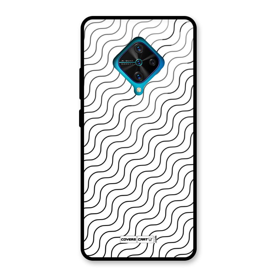 Wavy Pattern Glass Back Case for Vivo S1 Pro