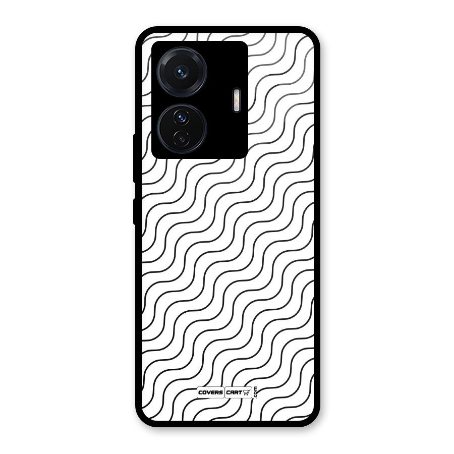Wavy Pattern Glass Back Case for Vivo T1 Pro