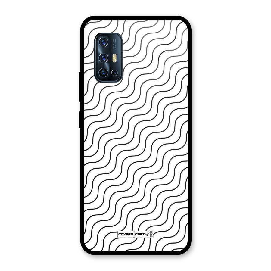 Wavy Pattern Glass Back Case for Vivo V17