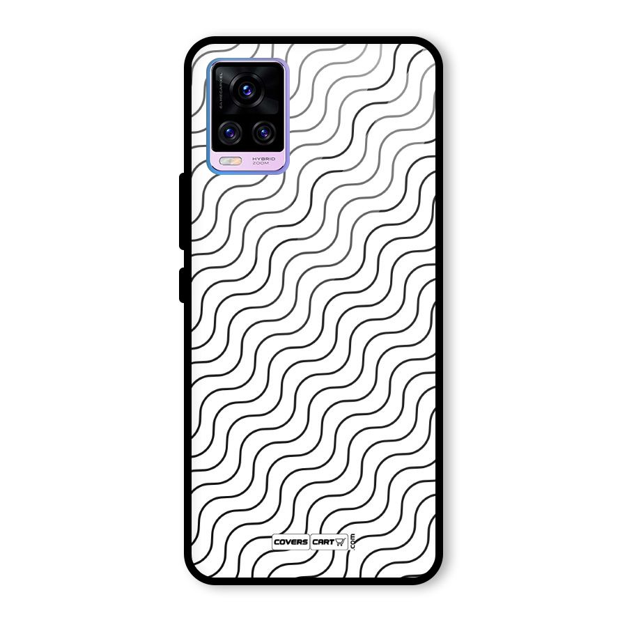 Wavy Pattern Glass Back Case for Vivo V20 Pro