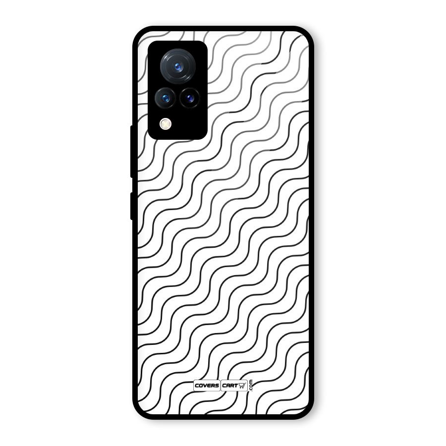 Wavy Pattern Glass Back Case for Vivo V21 5G