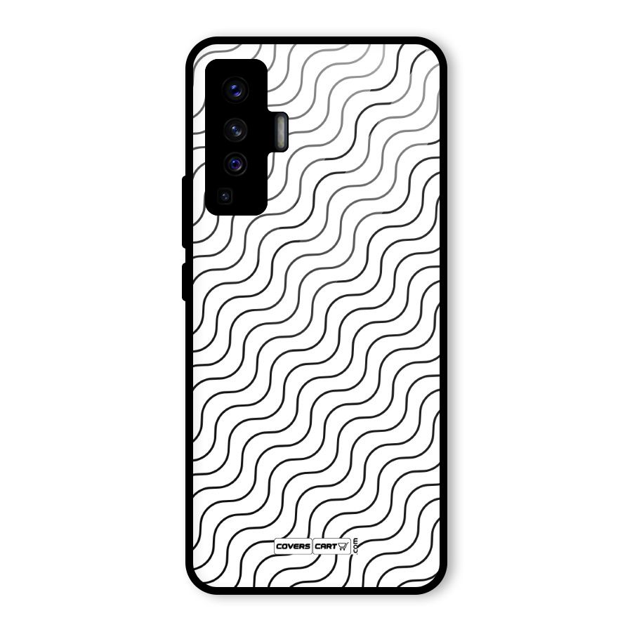 Wavy Pattern Glass Back Case for Vivo X50