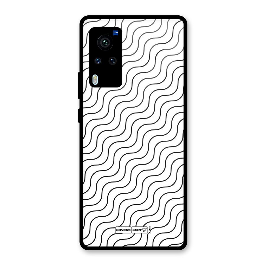 Wavy Pattern Glass Back Case for Vivo X60 Pro
