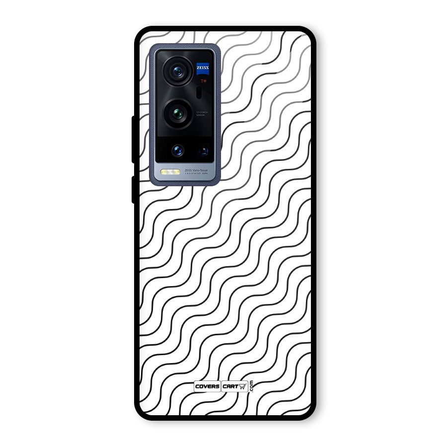 Wavy Pattern Glass Back Case for Vivo X60 Pro Plus