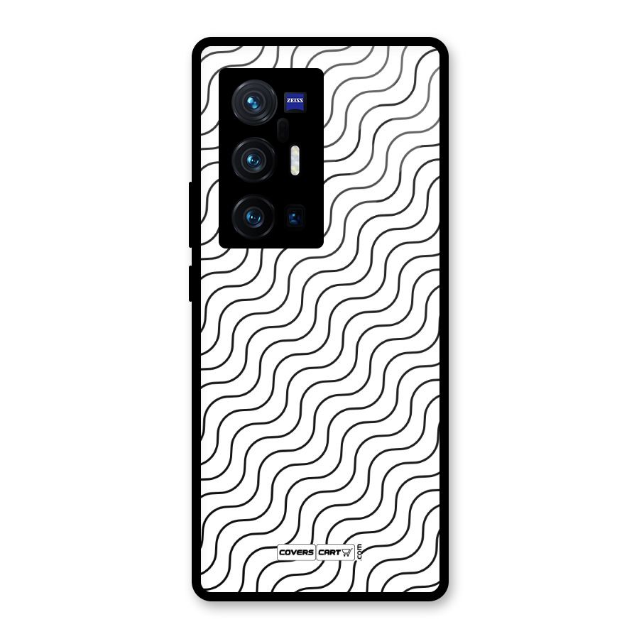 Wavy Pattern Glass Back Case for Vivo X70 Pro Plus