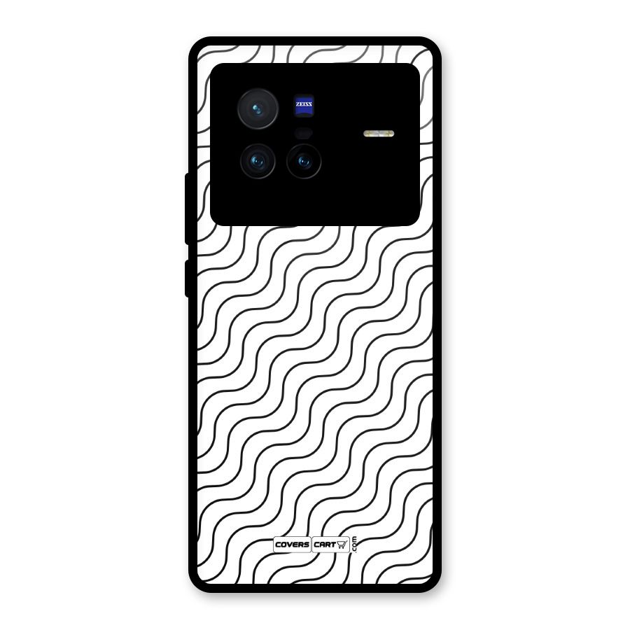 Wavy Pattern Glass Back Case for Vivo X80