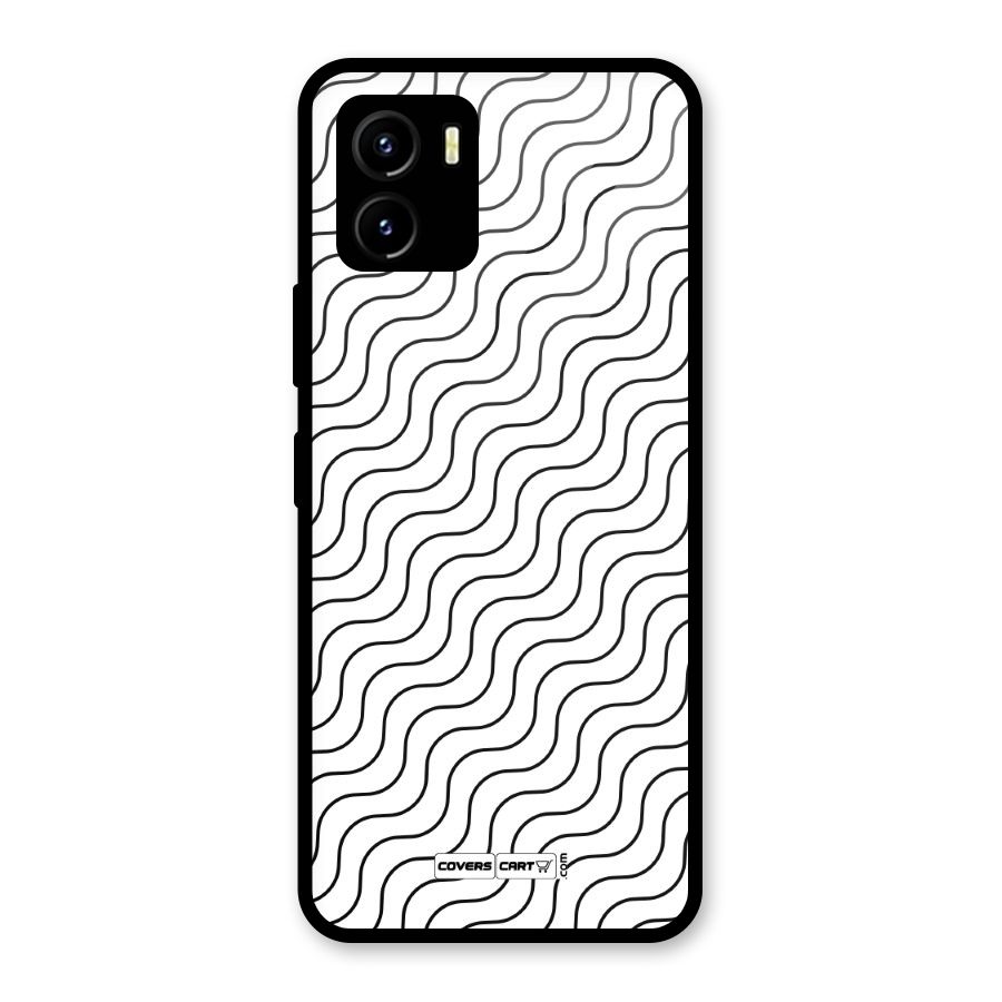 Wavy Pattern Glass Back Case for Vivo Y15s
