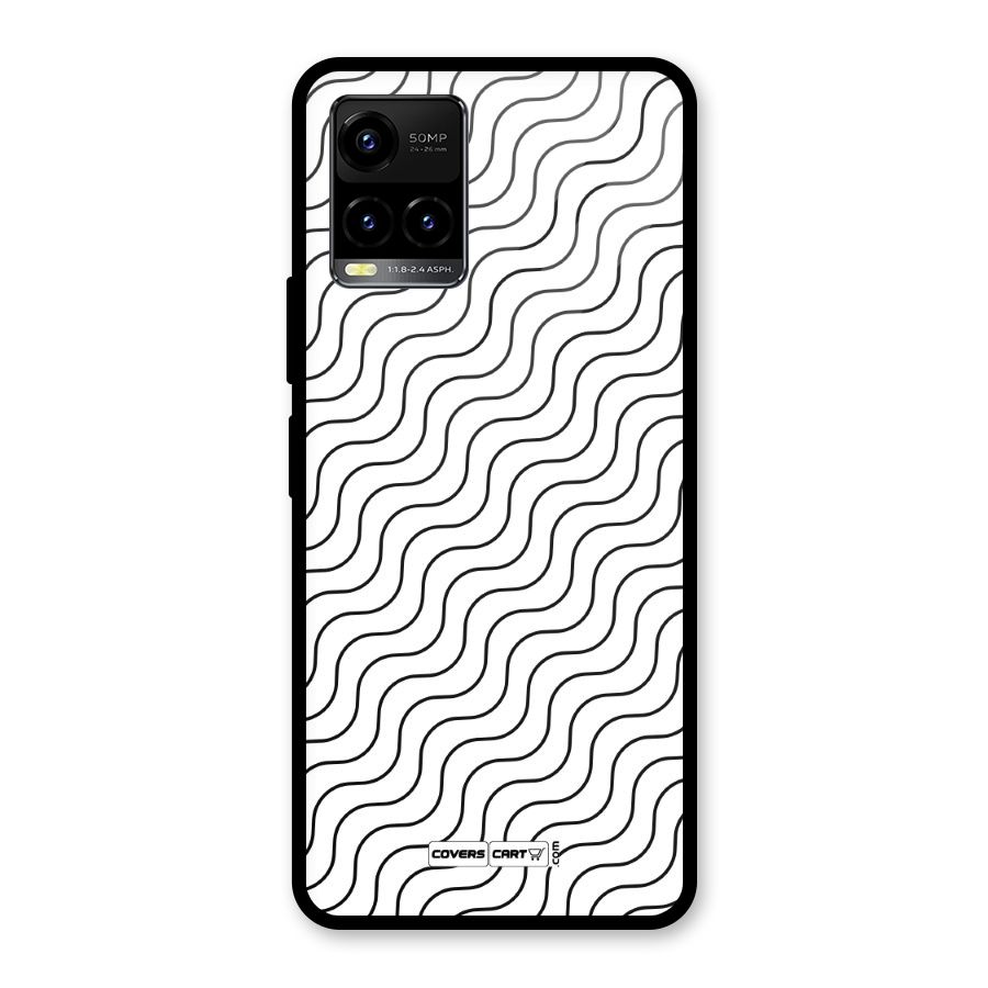 Wavy Pattern Glass Back Case for Vivo Y21A