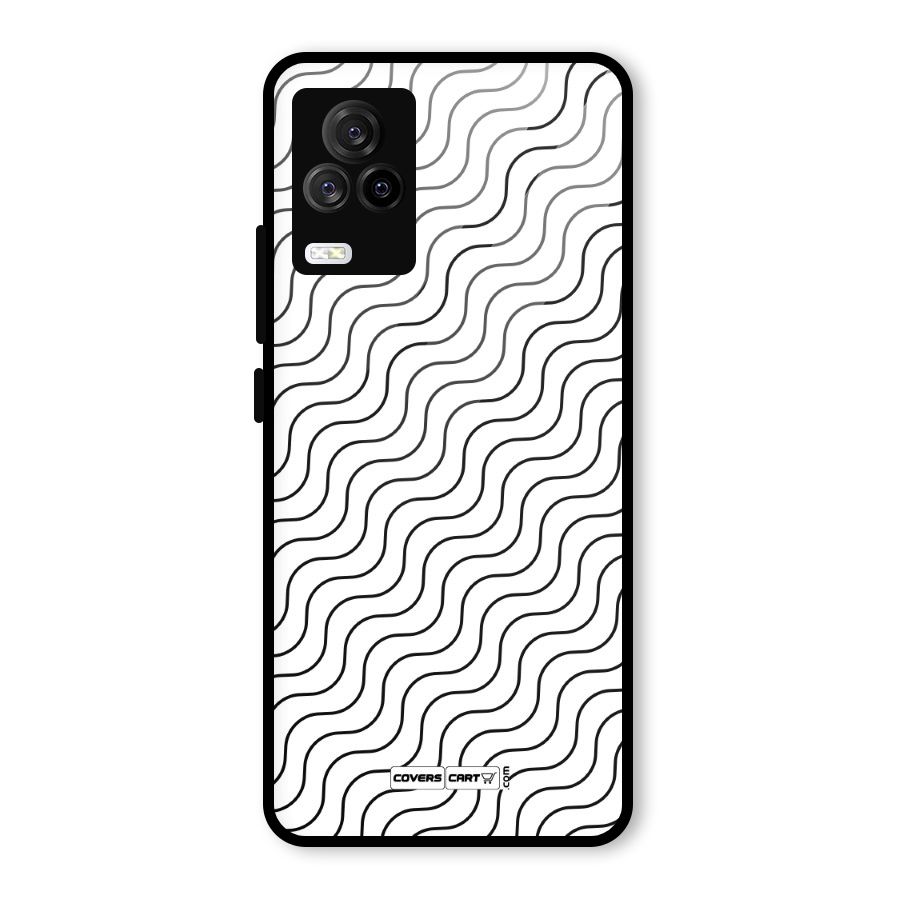 Wavy Pattern Glass Back Case for Vivo iQOO 7 Legend 5G