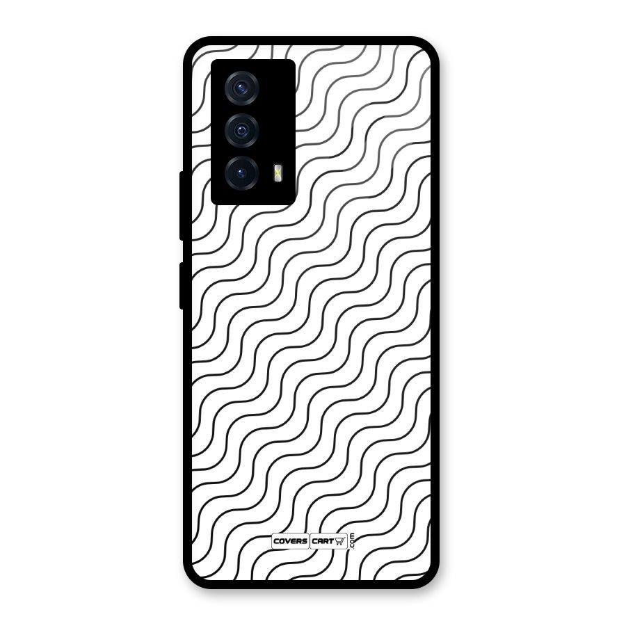 Wavy Pattern Glass Back Case for Vivo iQOO Z5