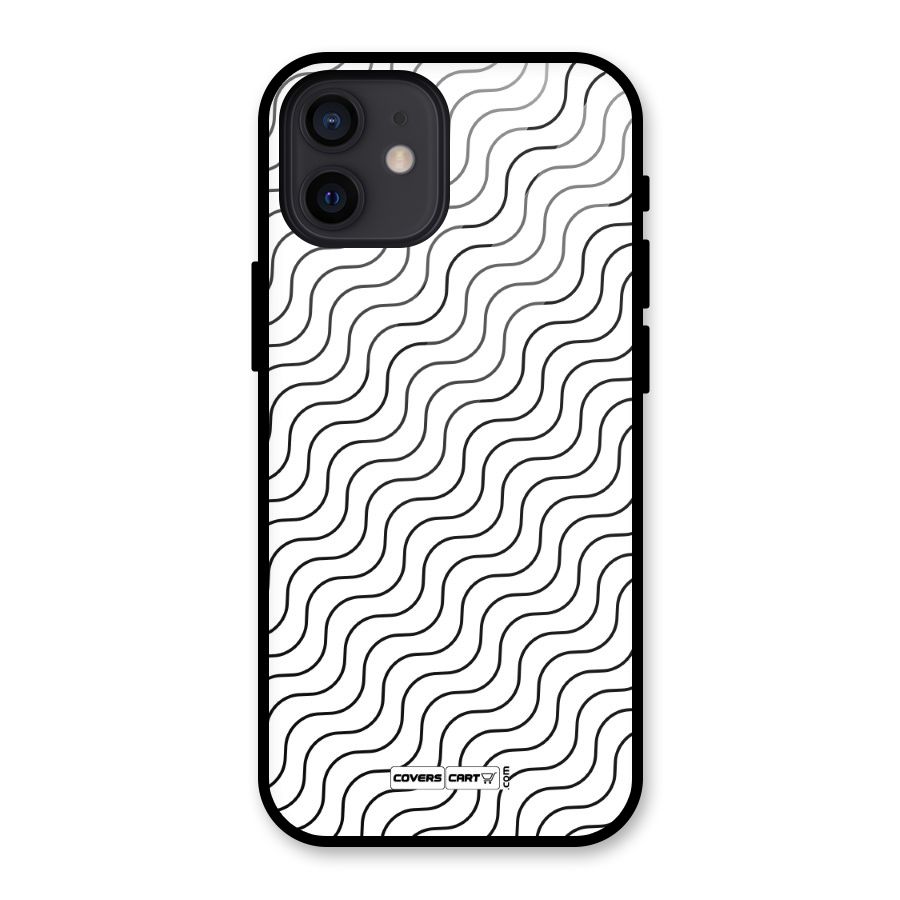 Wavy Pattern Glass Back Case for iPhone 12