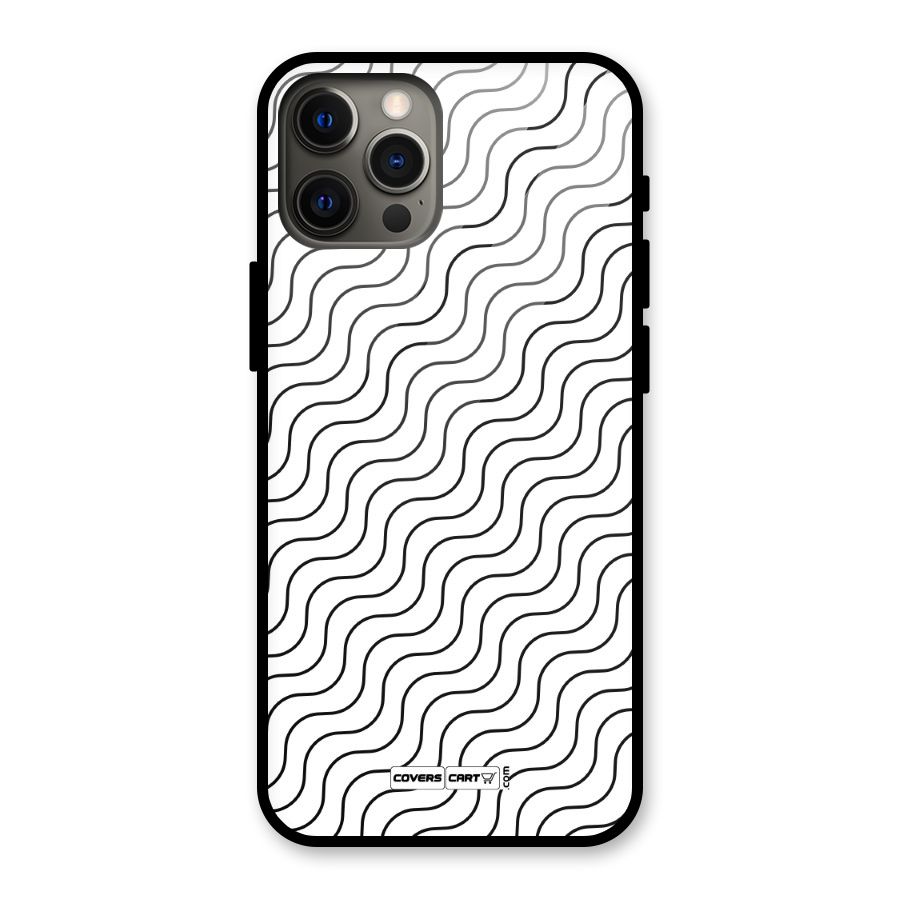 Wavy Pattern Glass Back Case for iPhone 12 Pro Max