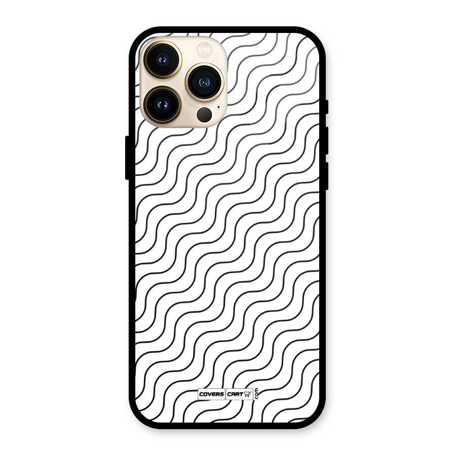 Wavy Pattern Glass Back Case for iPhone 13 Pro Max