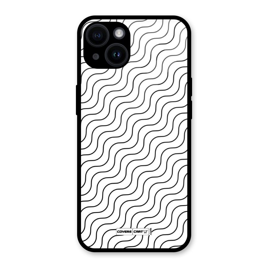 Wavy Pattern Glass Back Case for iPhone 14