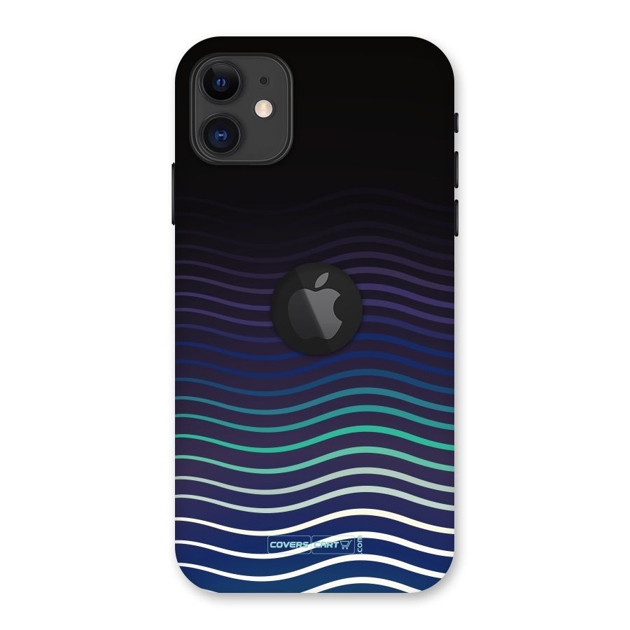 Wavy Stripes Back Case for iPhone 11 Logo Cut