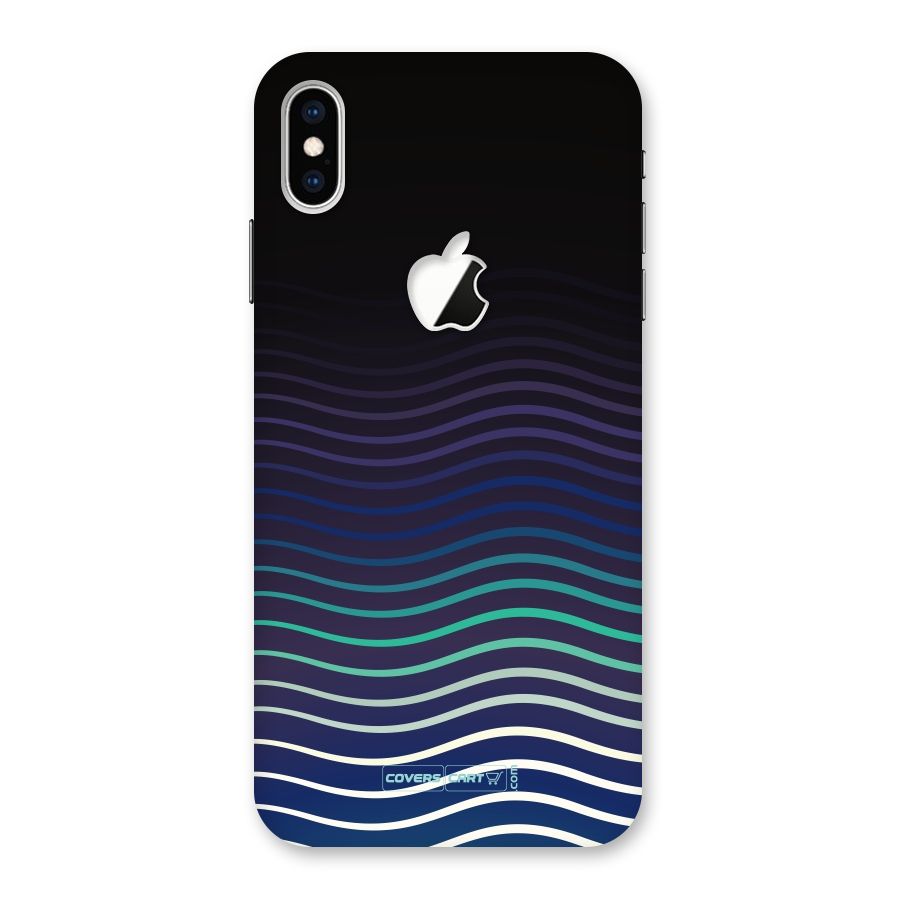 Wavy Stripes Back Case for iPhone XS Max Apple Cut