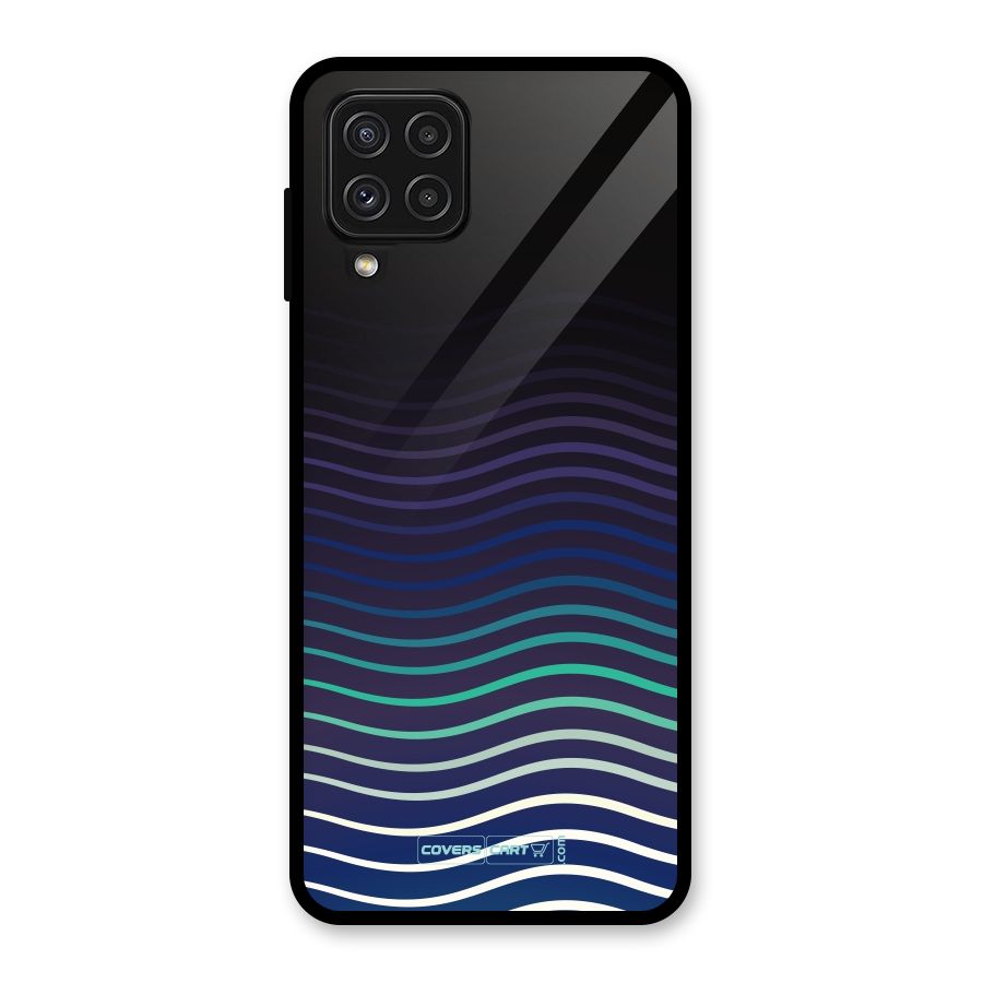 Wavy Stripes Glass Back Case for Galaxy A22 4G