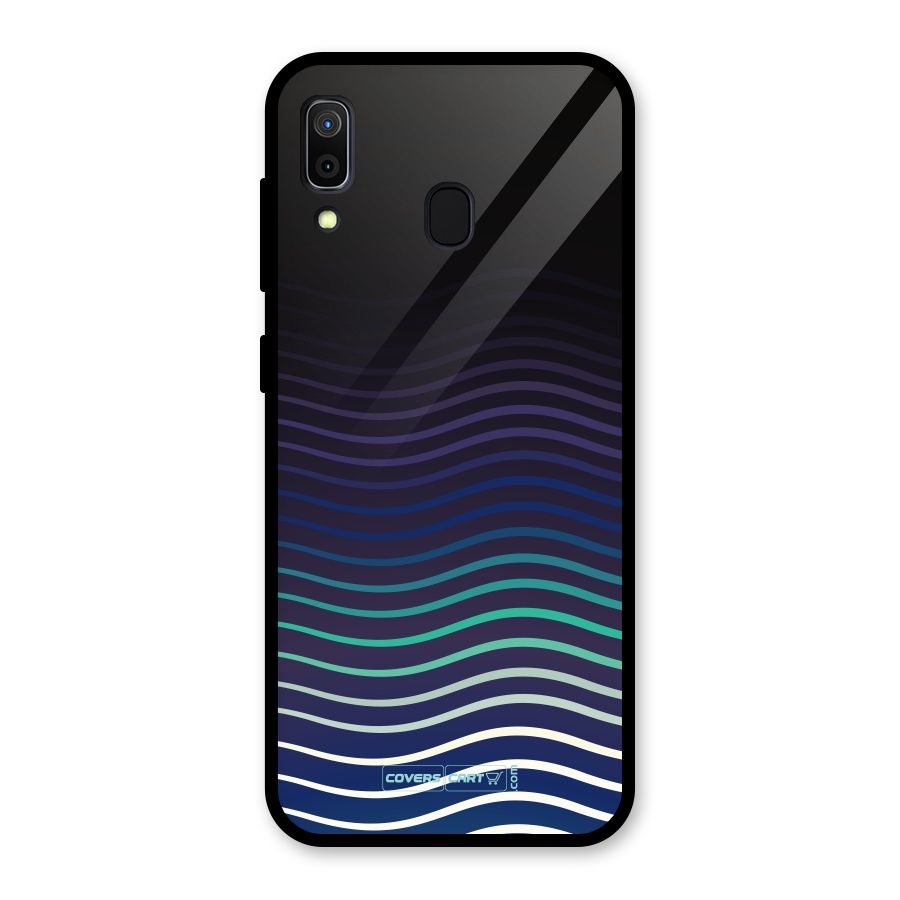 Wavy Stripes Glass Back Case for Galaxy A30