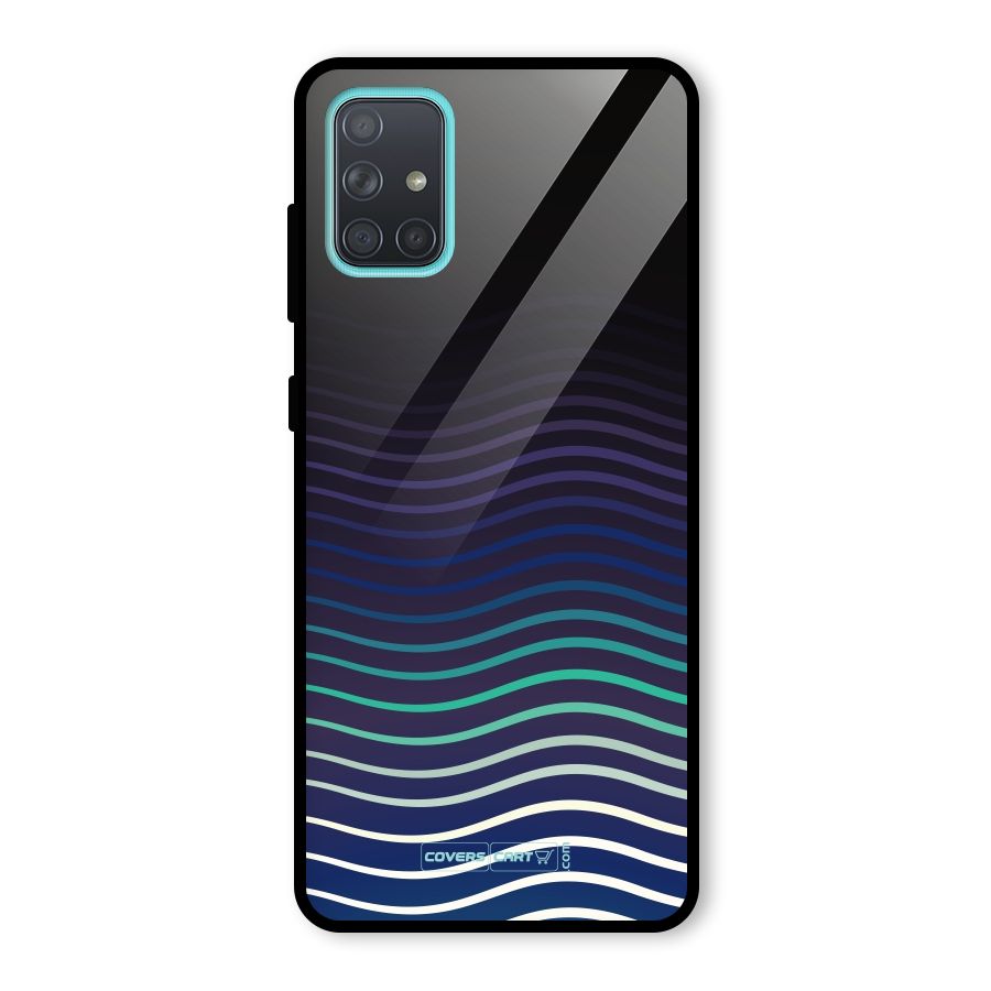 Wavy Stripes Glass Back Case for Galaxy A71
