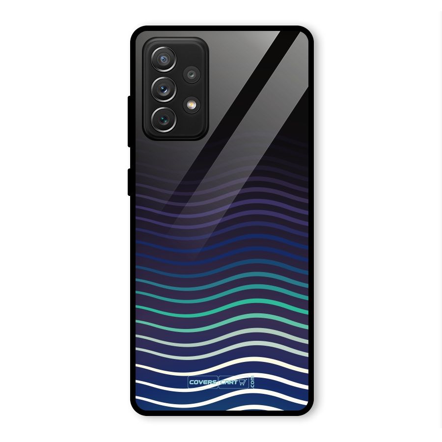 Wavy Stripes Glass Back Case for Galaxy A72