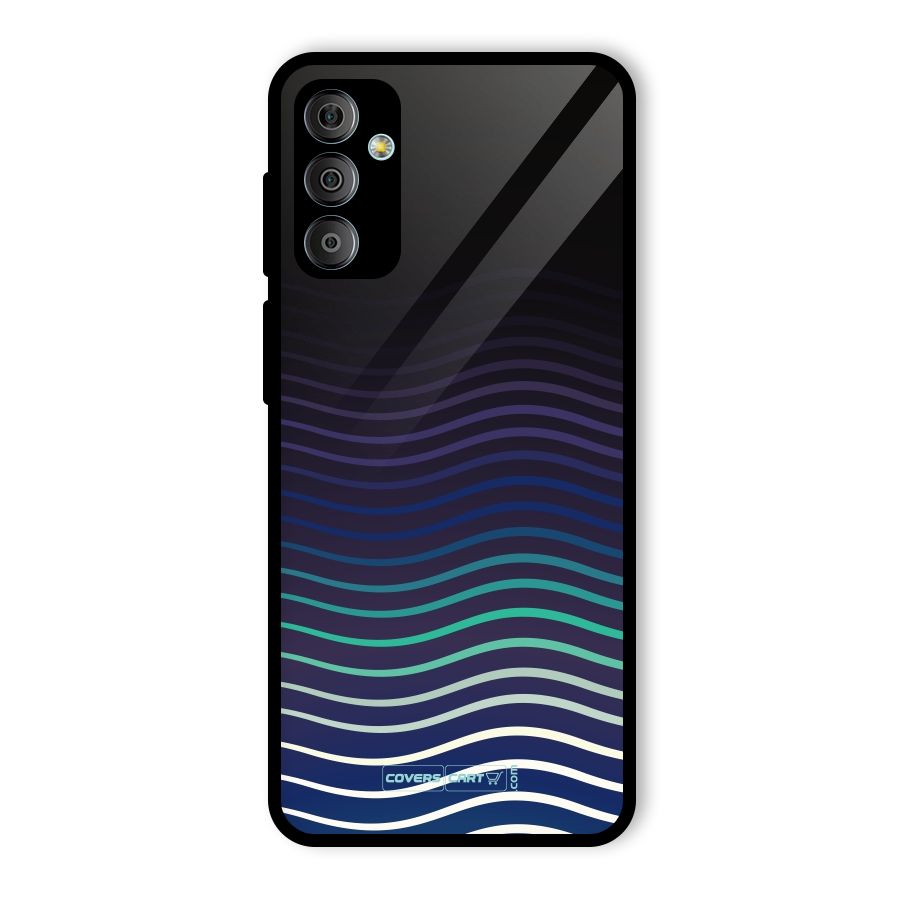 Wavy Stripes Glass Back Case for Galaxy F23