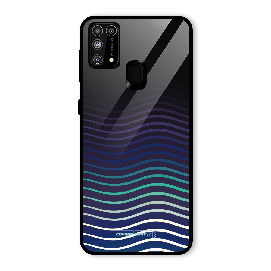 Wavy Stripes Glass Back Case for Galaxy F41