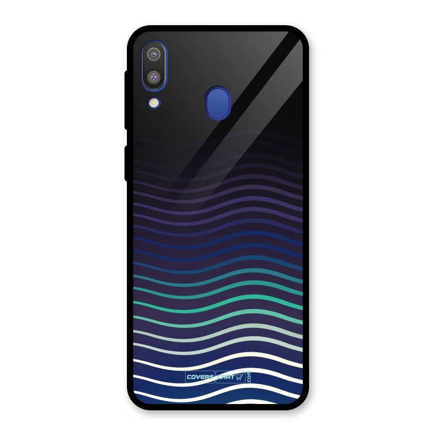 Wavy Stripes Glass Back Case for Galaxy M20