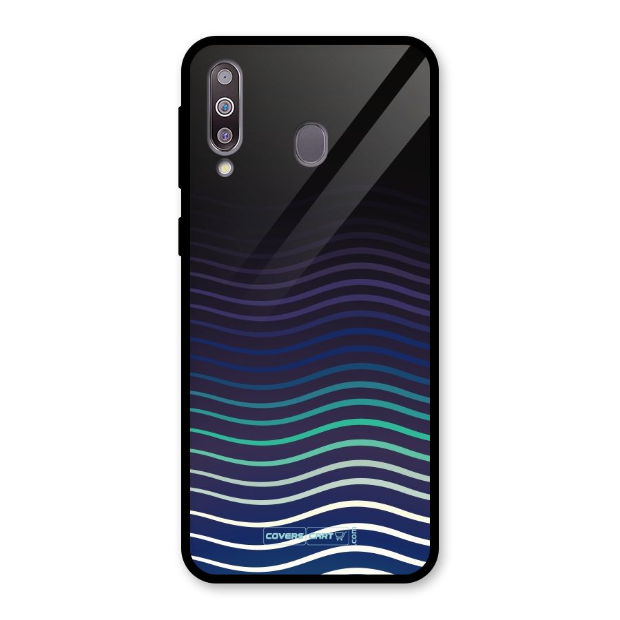 Wavy Stripes Glass Back Case for Galaxy M30