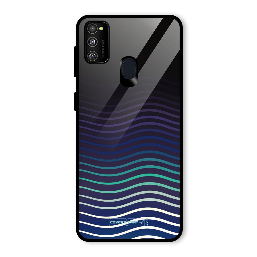 Wavy Stripes Glass Back Case for Galaxy M30s