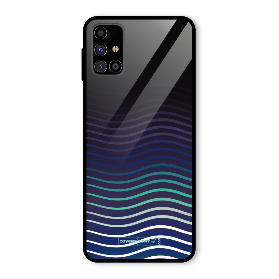 Wavy Stripes Glass Back Case for Galaxy M31s