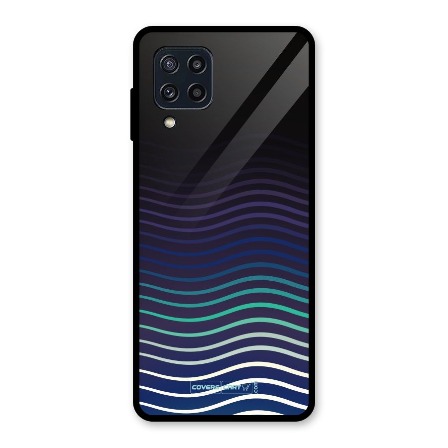 Wavy Stripes Glass Back Case for Galaxy M32