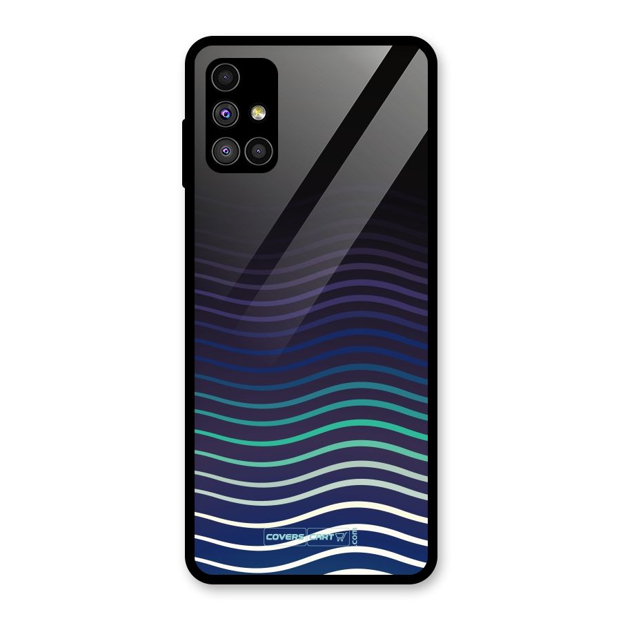 Wavy Stripes Glass Back Case for Galaxy M51