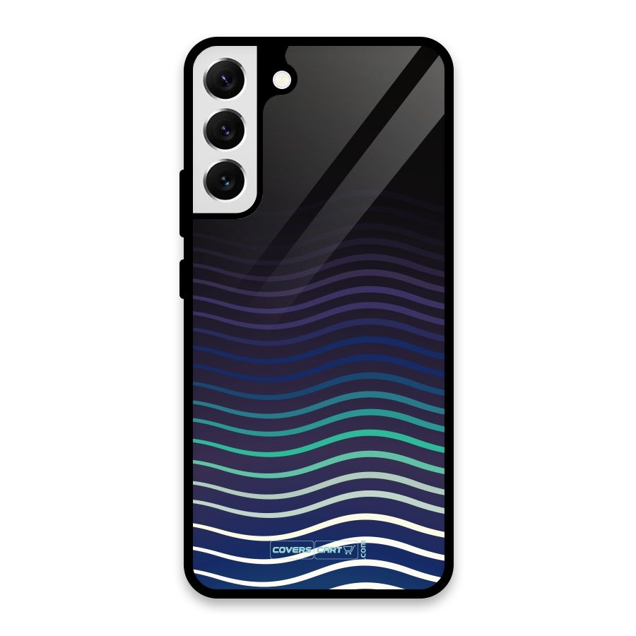 Wavy Stripes Glass Back Case for Galaxy S22 Plus 5G