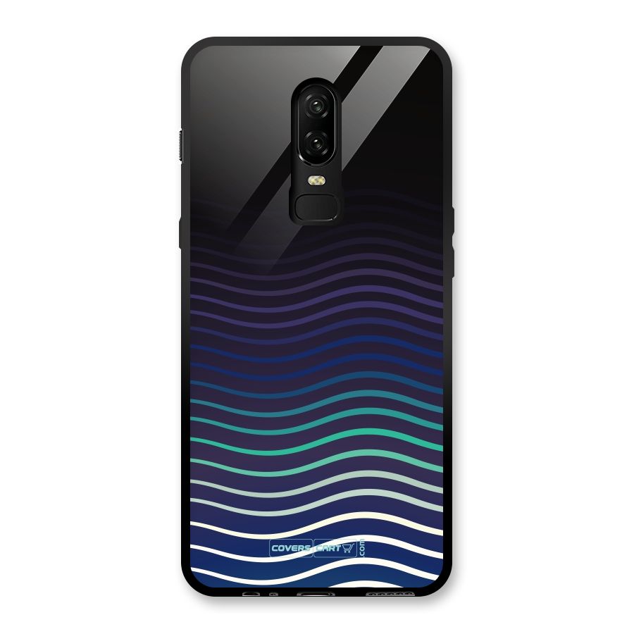 Wavy Stripes Glass Back Case for OnePlus 6