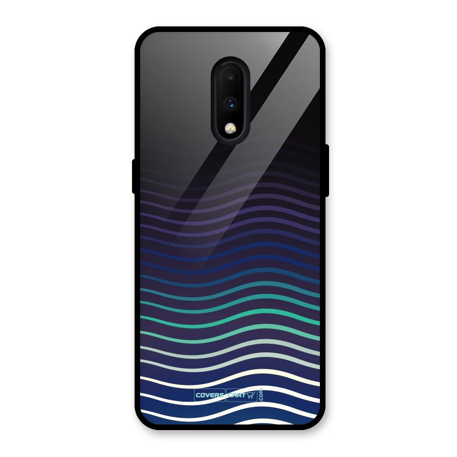 Wavy Stripes Glass Back Case for OnePlus 7