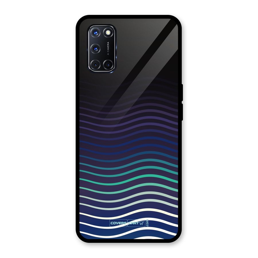 Wavy Stripes Glass Back Case for Oppo A52