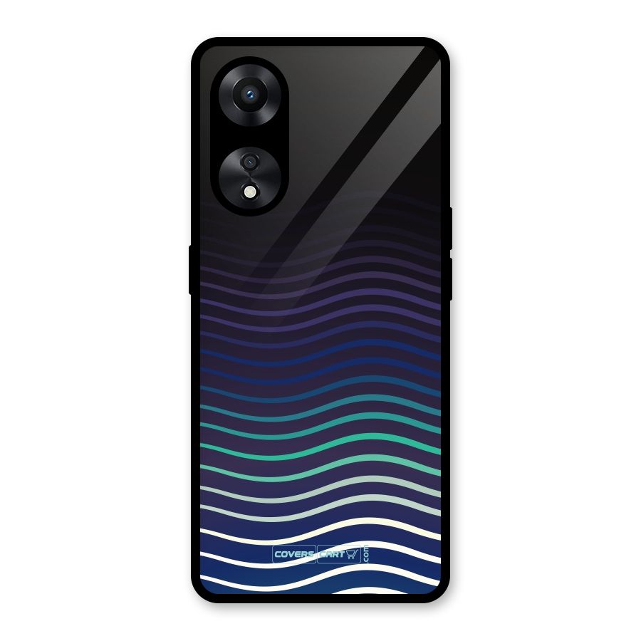 Wavy Stripes Glass Back Case for Oppo A78