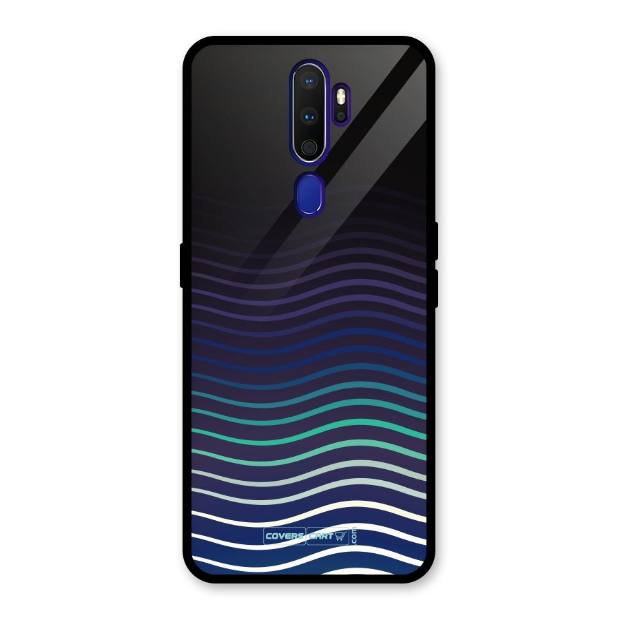 Wavy Stripes Glass Back Case for Oppo A9 (2020)