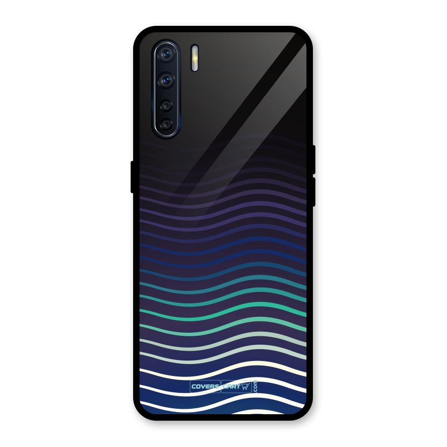 Wavy Stripes Glass Back Case for Oppo F15
