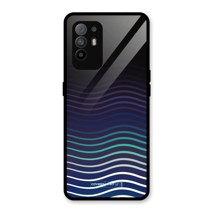 Wavy Stripes Glass Back Case for Oppo F19 Pro Plus 5G