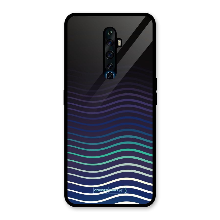 Wavy Stripes Glass Back Case for Oppo Reno2 F