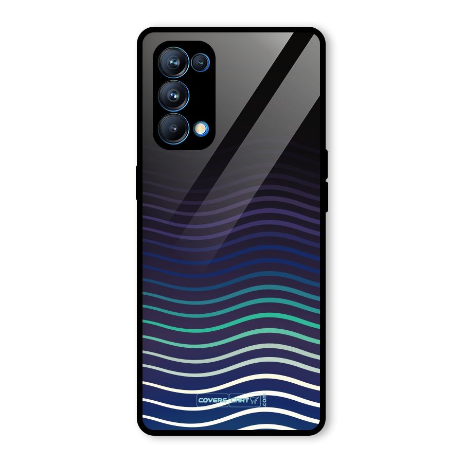 Wavy Stripes Glass Back Case for Oppo Reno5 Pro 5G