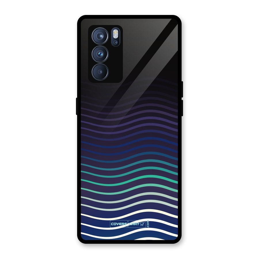 Wavy Stripes Glass Back Case for Oppo Reno6 Pro 5G