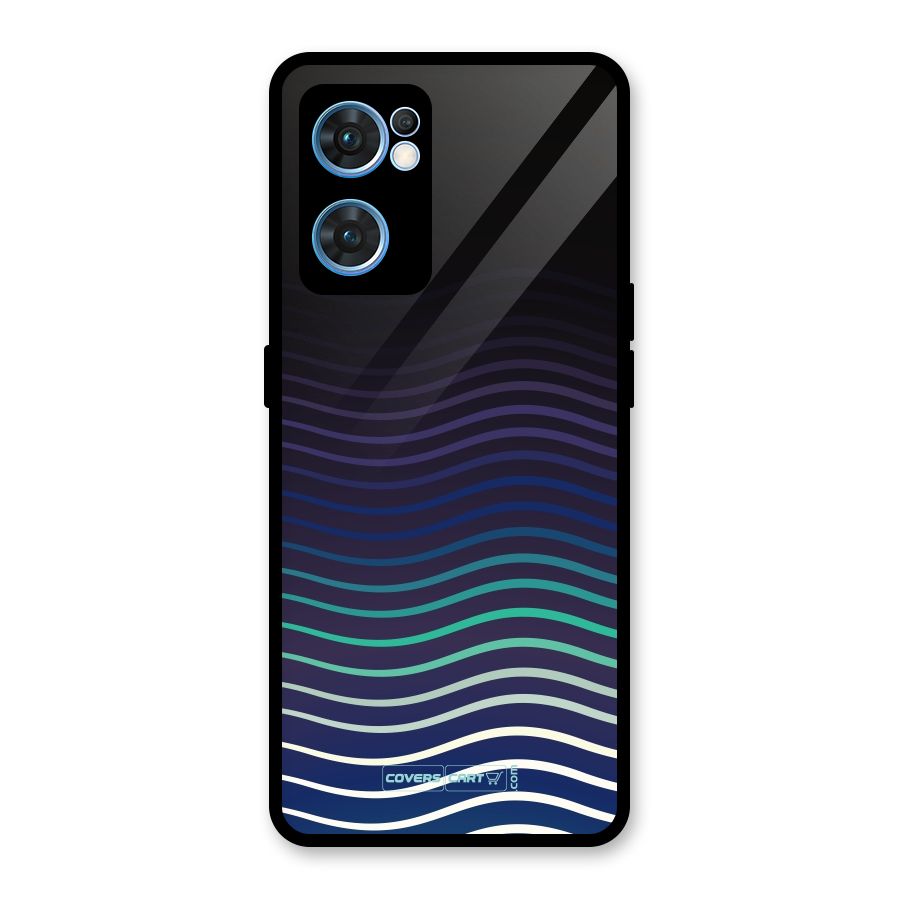 Wavy Stripes Glass Back Case for Oppo Reno7 5G