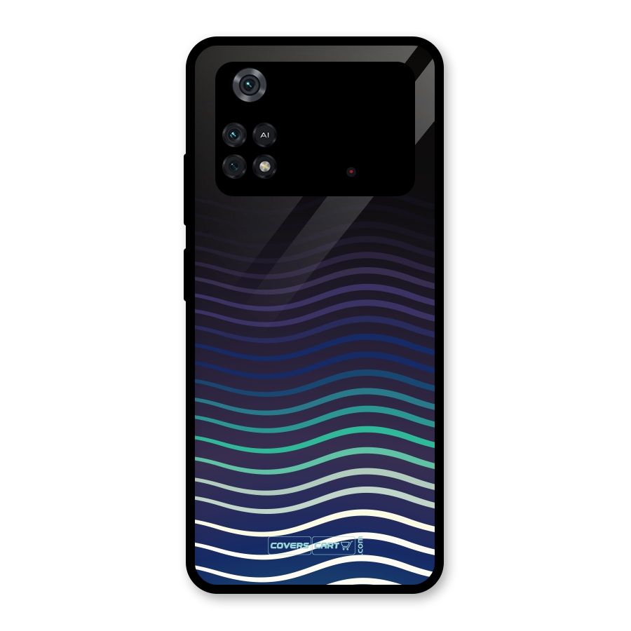 Wavy Stripes Glass Back Case for Poco M4 Pro 4G