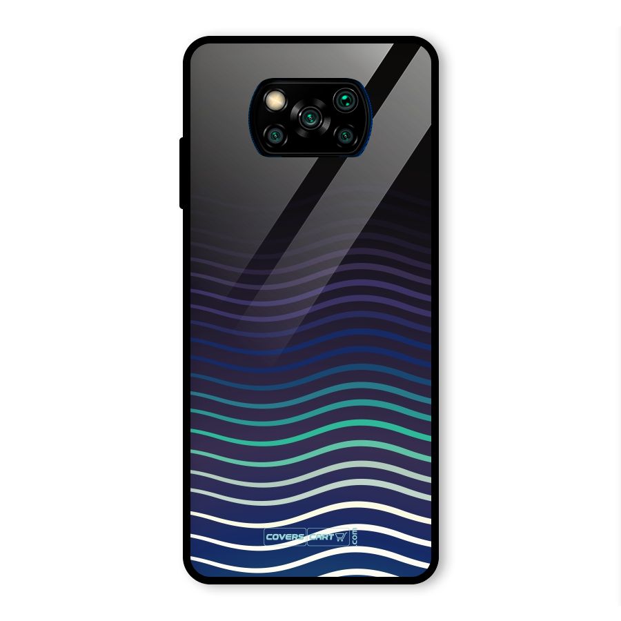 Wavy Stripes Glass Back Case for Poco X3 Pro