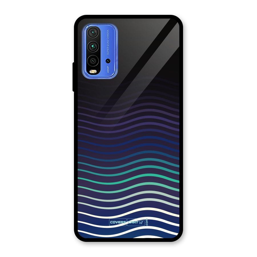 Wavy Stripes Glass Back Case for Redmi 9 Power
