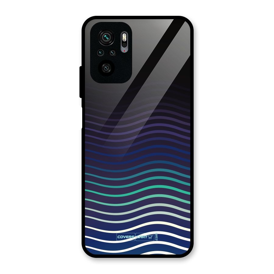 Wavy Stripes Glass Back Case for Redmi Note 10S
