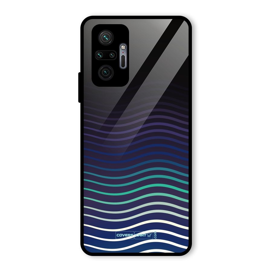 Wavy Stripes Glass Back Case for Redmi Note 10 Pro