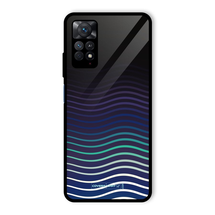 Wavy Stripes Glass Back Case for Redmi Note 11 Pro